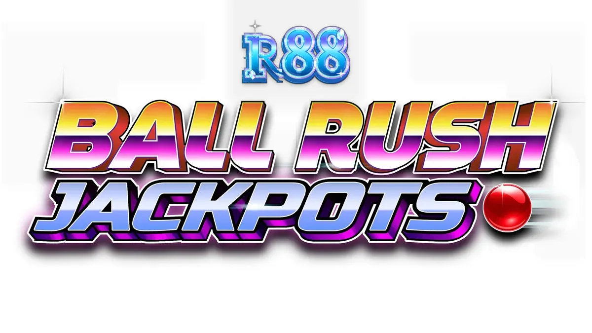 Tampilan visual papan permainan Ball Rush Jackpots dengan bola dan peg yang dinamis.